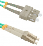 Laidas Qoltec Fiber Optic Multimode LC/UPC to SC/UPC 50/125 OM4 LC/UPC, SC/UPC, 3 m, žalia