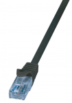 Laidas Logilink Patch Cat.6A 10GE Home U/UTP RJ-45 8P8C, RJ-45 8P8C, 0.5 m, juoda sp.