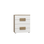 Komoda Domoletti Arkina, ąžuolo sp./balta sp., 94.9 cm x 41.3 cm x 80.4 cm