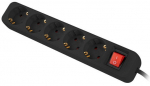 Buitinis ilgintuvas Lanberg, PS1-05F-0300-BK, 3 m, 5 lizdų