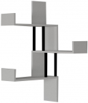 Sieninė lentyna Kalune Design Bombe 495SSE1155, balta sp., 60 cm x 20 cm x 105 cm