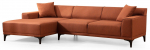 Kampinė sofa Hanah Home Petra, oranžinė sp., kairinė, 250 x 145 cm x 69 cm