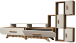 Sekcija Kalune Design Flora S 845HCT3035, kreminė sp./rie&scaron;uto sp., 36.8 cm x 205 cm x 50 cm