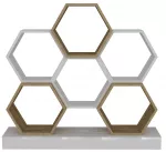 Pastatoma lentyna Kalune Design Cicek 322RTC1102, ąžuolo sp./balta sp., 109 cm x 29.5 cm x 120 cm
