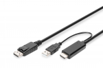 Adapteris Digitus AK-330111-020-S HDMI, Displayport, 2 m, juoda sp.