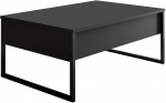Kavos staliukas Kalune Design Luxe, antracito sp./juoda sp., 60 cm x 90 cm x 40 cm
