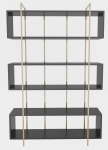 Pastatoma lentyna Kalune Design Bruti 875ZNA4509, antracito sp./aukso sp., 180 cm x 29.6 cm x 120 cm