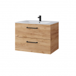 Vonios spintelė po praustuvu Domoletti, ąžuolo sp./ruda sp., 45.5 cm x 69 cm x 50 cm