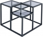 Kavos staliukas Kayoom Steps 625, juoda sp., 60 cm x 60 cm x 53 cm