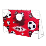 Futbolo vartai Nils Goal With Target Panel BR240P, 240 cm x 90 cm x 150 cm