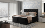 Lova dvigulė continental Clover Mat Velvet 99, 160 x 200 cm, juoda sp., su čiužiniu