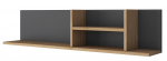 Sieninė lentyna Kalune Design AE103 2640, antracito sp./rie&scaron;uto sp., 25 cm x 120 cm x 19.8 cm