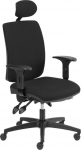 Darbo kėdė Office Products Kefalonia, 45 x 50 x 44 - 57 cm, juoda sp.