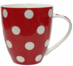 Puodelis Asi Collection Dots, balta/raudona, 0.513 l