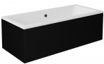 Vonia, laisvai pastatoma Besco Quadro, 165 cm x 75 cm x 55.5 cm, balta sp./juoda sp.