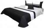 Lovatiesė NM45-A, balta sp./juoda sp., 170 cm x 210 cm