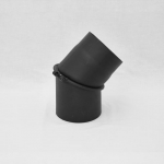 Dūmtraukio alkūnė Vulcano Plus, juoda, 160 mm, 25 cm, 45 &deg;