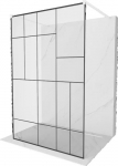 Du&scaron;o sienelė Mexen Kioto Walk-In, 100 cm x 200 cm, balta sp./juoda sp./grūdintas