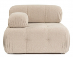 Modulinė sofa Atelier Del Sofa Doblo L1, smėlio sp., kairinė, 105 x 100 cm x 80 cm