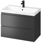 Vonios spintelė su praustuvu Cersanit Moduo, antracito sp., 44.7 cm x 79.5 cm x 62 cm