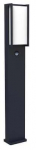 Pastatomas lauko &scaron;viestuvas Lutec Qubo PIR, 17W, LED, IP54, tamsiai pilka sp., 9.3 cm x 75 cm