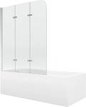 Vonia su sienele, laisvai pastatoma Mexen Cubik, 70 cm x 160 cm x 38 cm, stačiakampis, balta sp.