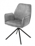 Valgomojo kėdė MC Akcent Ottawa 2 OT2A47GX, matinė, juoda sp./pilka sp., 64 cm x 60 cm x 89 cm