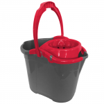 Grindų plovimo kibiras Jotta Cubio, 14 l, raudona sp./pilka sp.