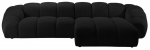 Kampinė sofa Micadoni Home Diana Son19, juoda sp., de&scaron;ininė, 334 x 182 cm x 72 cm