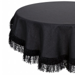Staltiesė apvali Tina, juoda sp., 180 x 180 cm