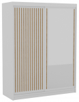 Spinta ADRK Delia 180, balta sp., 60 cm x 180 cm x 205 cm, su veidrodžiu