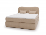 Lova dvigulė continental Polak Meble Isla Comfort, 140 x 200 cm, smėlio, su čiužiniu, su grotelėmis