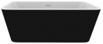 Vonia, laisvai pastatoma Besco Evita Black&White Matt, 160 cm x 80 cm x 58 cm, stačiakampis, balta sp./juoda sp.