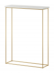 Konsolinis staliukas ADRK Sili, aukso sp./balta matinė sp., 60 cm x 20 cm x 80 cm