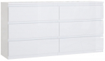 Komoda Forte Layton, balta sp., 79.9 cm x 154 cm x 42.2 cm