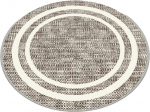 Vonios grindų kilimėlis Foutastic Formica Circle, balta sp./rusva sp., 80 cm x 80 cm, &Oslash; 80 cm