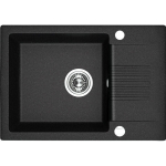 Virtuvinė plautuvė Laveo Celia SBC_713T, Black, granitas, 65 cm x 44 cm x 17 cm, juoda sp.