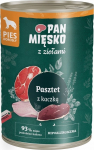 &Scaron;lapias &scaron;unų maistas Pan Miesko Duck Pate, 0.4 kg