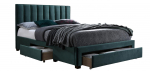 Lova dvigulė Home4you Grace Harmony Duo Season, 160 x 200 cm, tamsiai žalia sp., su čiužiniu, su grotelėmis