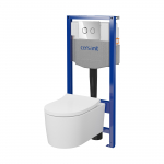 Pakabinamojo unitazo komplektas Cersanit, 14.2 - 23 cm x 50 cm