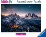 Dėlionė Ravensburger Beautiful Mountains Dolomity, 50 cm x 70 cm, 1000 vnt., įvairių spalvų