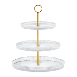 Serviravimo padėklas Ambition Curly, 29 cm, 29 cm, Skaidri/Aukso