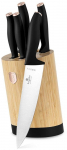 Virtuvinių peilių komplektas, su stovu Berlinger Haus Black Rose BH-2752, 6 vnt.