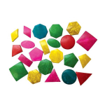 Kūrybos rinkinys, kokoso kevalai, geometrinės figūros, įvairių spalvų