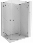 Du&scaron;o kabina Mexen Lunar L 833L-100P-080L-95-00, pusapvalė, be padėklo, 100 cm x 80 cm x 200 cm, metalo sp./grūdintas