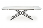 Stalas i&scaron;skleidžiamas Alfredo, balta sp./juoda sp., 160 - 240 cm x 91 cm x 76 cm