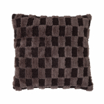Dekoratyvinė pagalvėlė Domoletti Mink Chess, &scaron;okolado sp., 50 cm x 50 cm