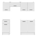Virtuvės baldų komplektas Sara Line, baltas, 1.8 m