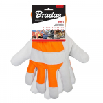 Darbo pir&scaron;tinės atsparios įpjovimui Bradas Avert, suaugusiems, balta sp./oranžinė sp., 10.5, 6 vnt.
