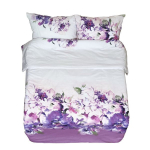 Patalynės užvalkalų komplektas Rustilė Violet Bloom 6115, balta sp./violetinė sp., 50 x 60 cm, 160 x 200 cm